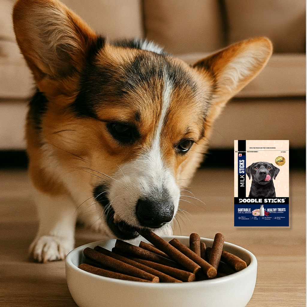 Nootie Doodle Sticks – Real Chicken & Milk Dog Treats (70g) | Healthy, Collagen-Rich, Gluten-Free Snack for All Breeds