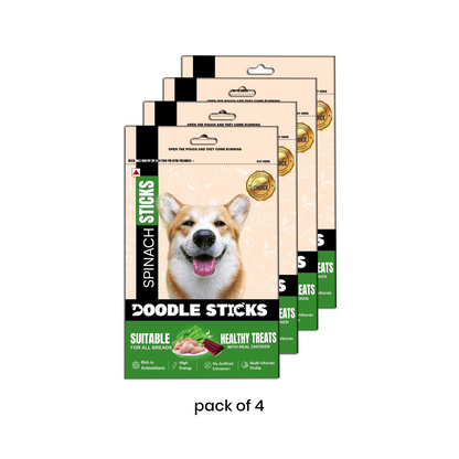 Nootie Doodle Sticks – Real Chicken & Spinach Dog Treats (70 g) | Healthy, Collagen-Rich, Gluten-Free Snack for All Breeds