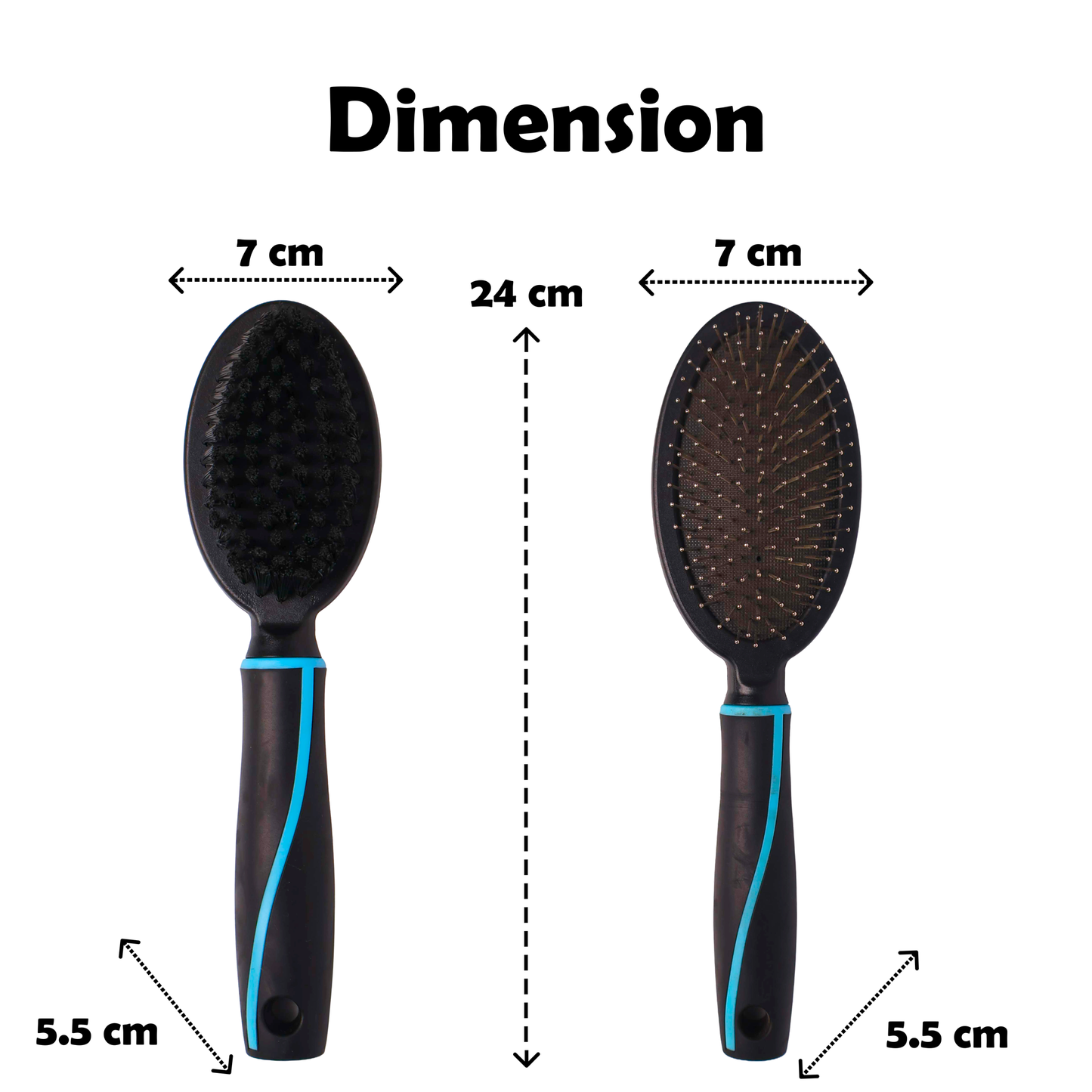 Nootie Furrtoolz Premium Plastic Pin Brush – Large | Anti-Static, Rounded Tips & Comfort Handle