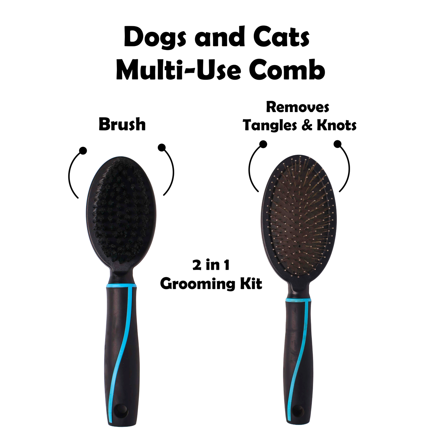 Nootie Furrtoolz Premium Plastic Pin Brush – Large | Anti-Static, Rounded Tips & Comfort Handle