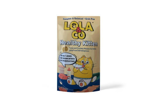Lola & Co Tuna and Chicken Mousse for Healthy Kittens Pack of 12