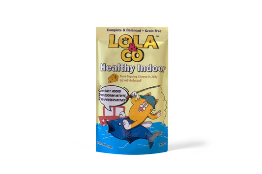 Lola & Co Tuna and Cheese Cat Jelly for  Healthy Indoor Pack of 12