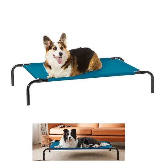 Nootie Elevated Dog Bed – Breathable Teslin Mesh, 9” Off The Ground for Optimal Airflow, Colors: Assorted, 33x30x9 Inches, Medium