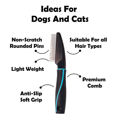 Nootie Furrtoolz Premium Flea Comb for Dogs & Cats | Fine Teeth Precision & Ergonomic Grip