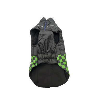 Nootie Dog Winter Jacket – High Neck, Warm & Waterproof Coat for Dogs | Green-Black