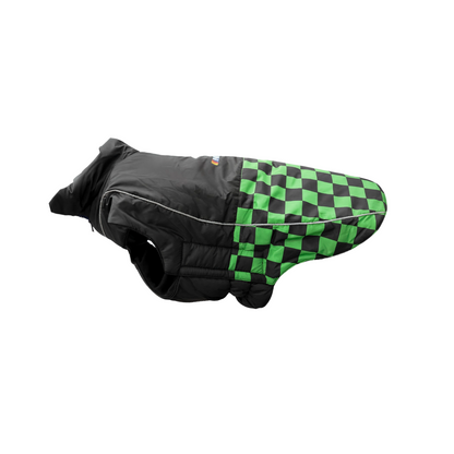 Nootie Dog Winter Jacket – High Neck, Warm & Waterproof Coat for Dogs | Green-Black