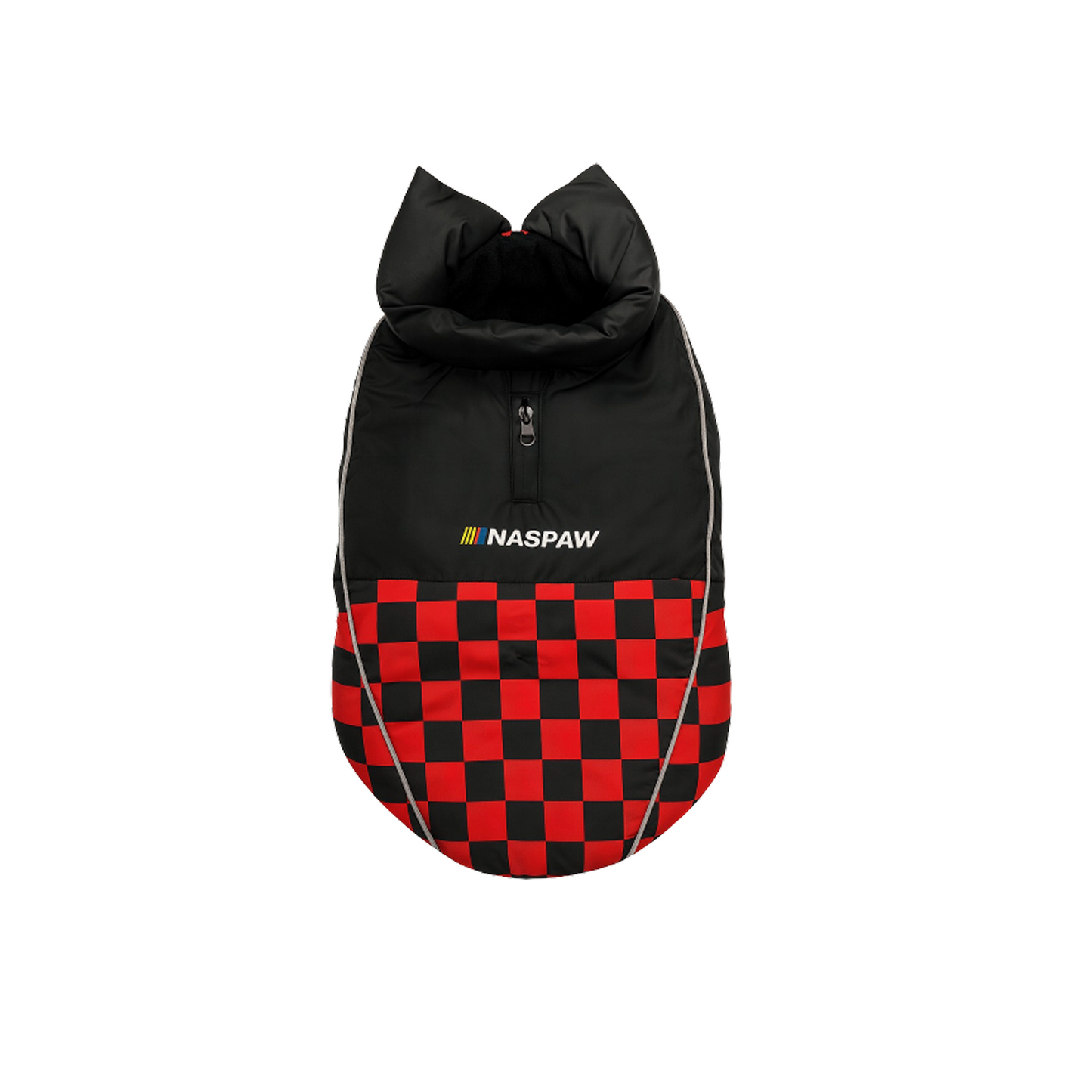 Nootie Dog Winter Jacket – High Neck, Warm & Waterproof Coat for Dogs, Red-Black