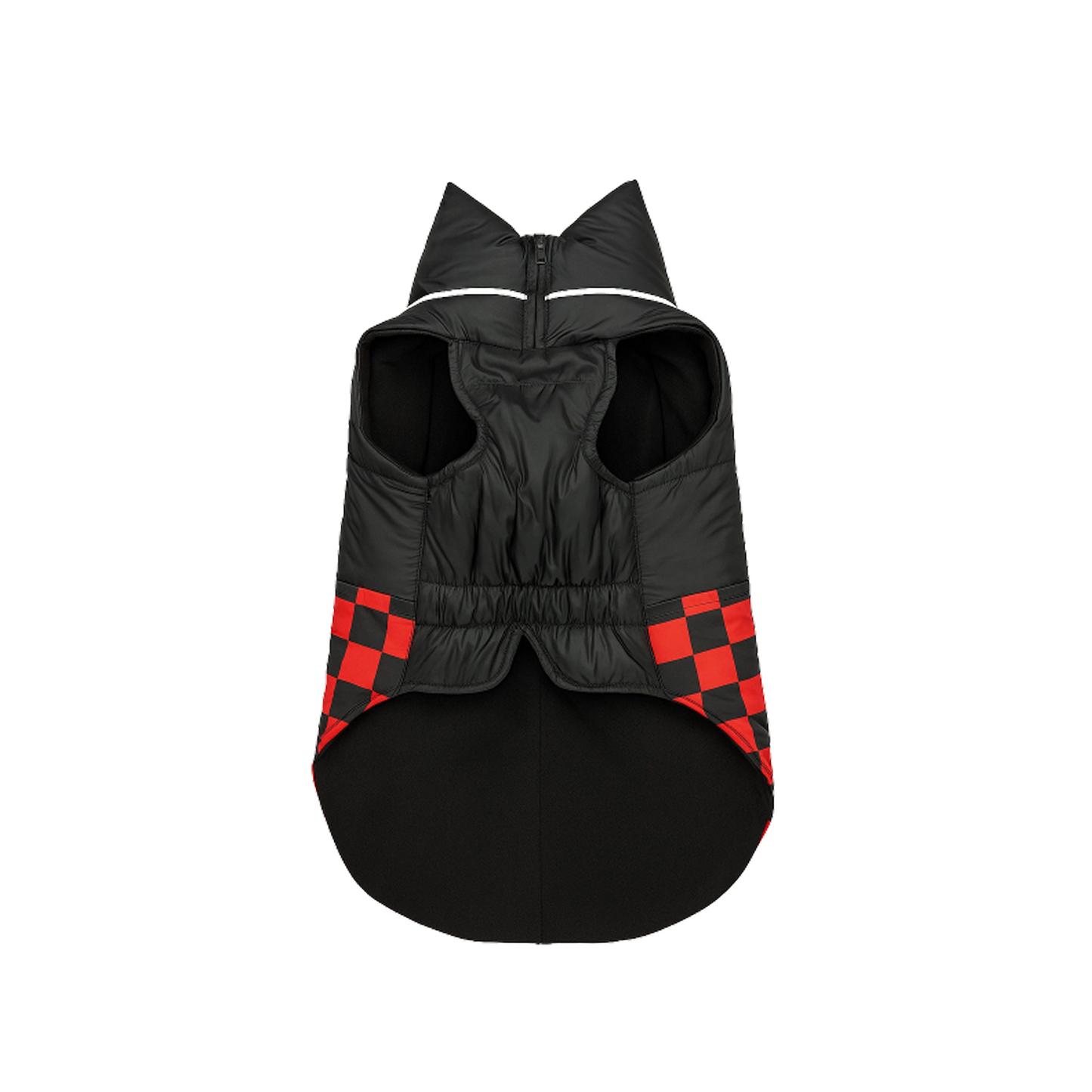 Nootie Dog Winter Jacket – High Neck, Warm & Waterproof Coat for Dogs, Red-Black