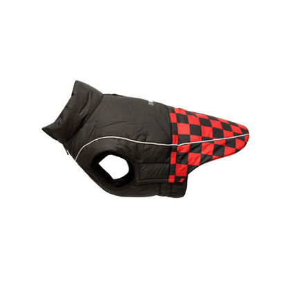 Nootie Dog Winter Jacket – High Neck, Warm & Waterproof Coat for Dogs, Red-Black