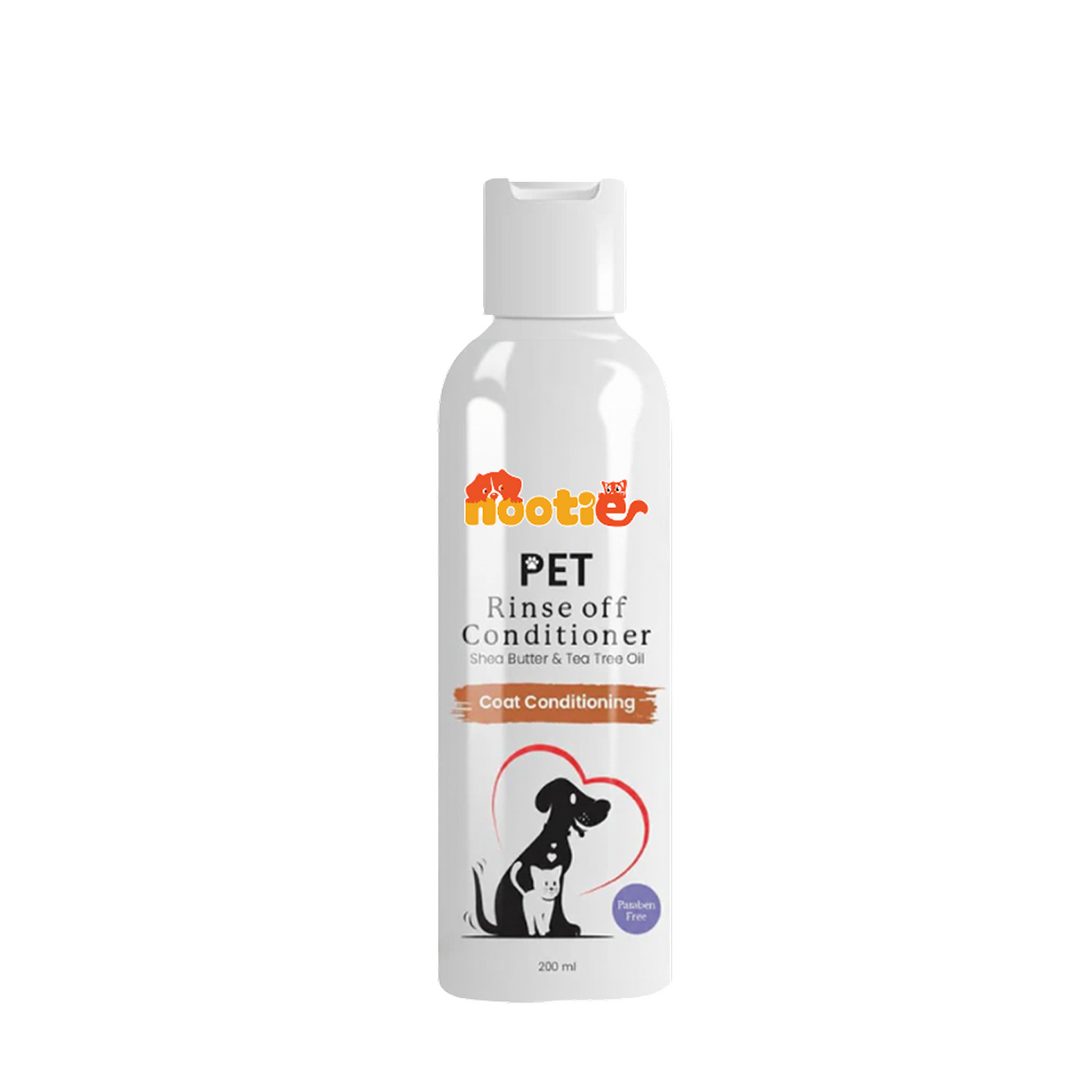 Nootie Pet Rinse-Off Conditioner with Shea Butter & Tea Tree Oil for Dogs & Cats (200 ml) | Deep Nourishment, Softness & Shine