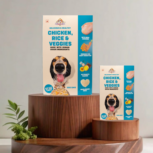 Nootie Freshly Wholesome Wet Dog Food | Buy 1 Get 1 (300g + 100g) | All Natural, Non-Vegetarian Meal with Real Chicken, Rice & Veggies | Gluten Free, Ready-to-Eat Chicken Pulao, Adult Dogs