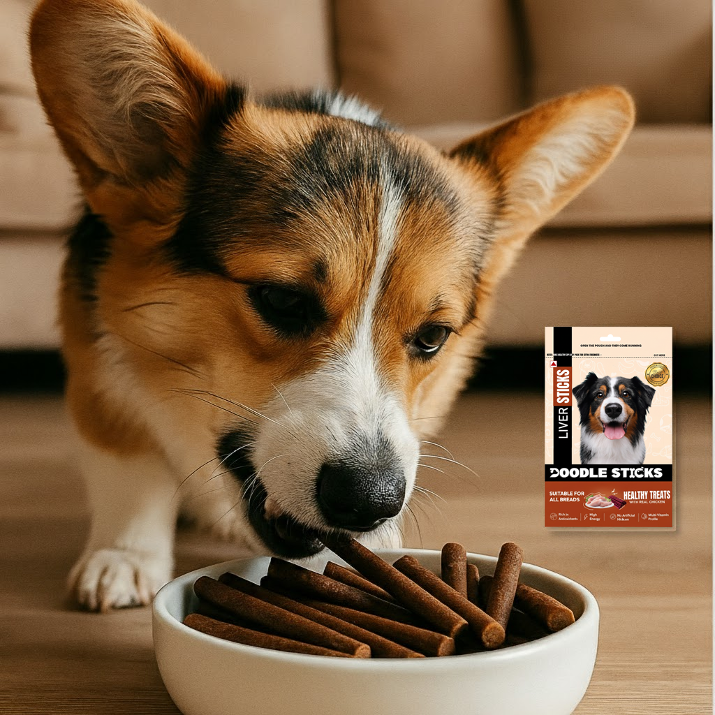 Nootie Doodle Sticks – Real Chicken & Liver Dog Treats (70g) | Healthy, Collagen-Rich, Gluten-Free Snack for All Breeds