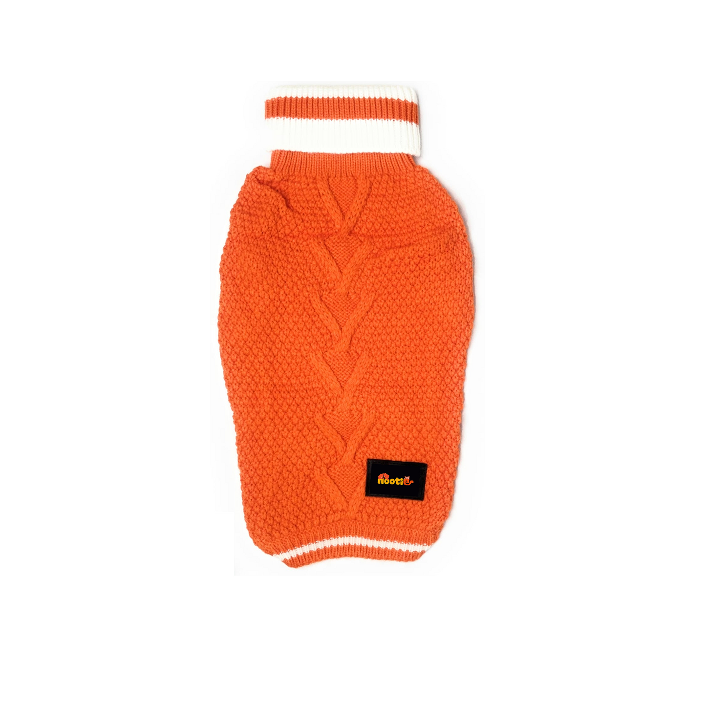 Nootie Dog High Neck Sweater, Orange – Stylish Winter Knitwear for All Breeds