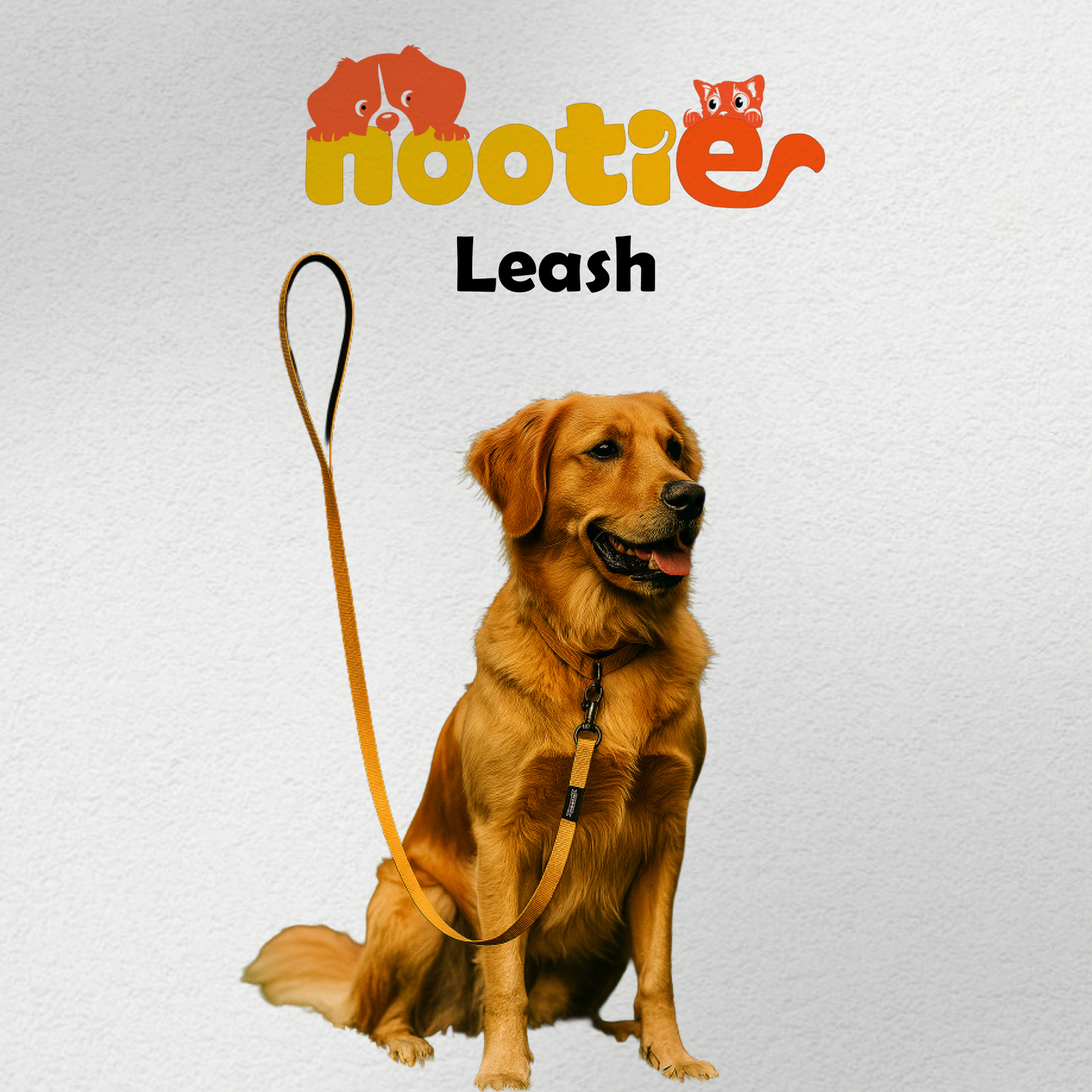Nootie Plush Padded Leash Brown Color Detailing