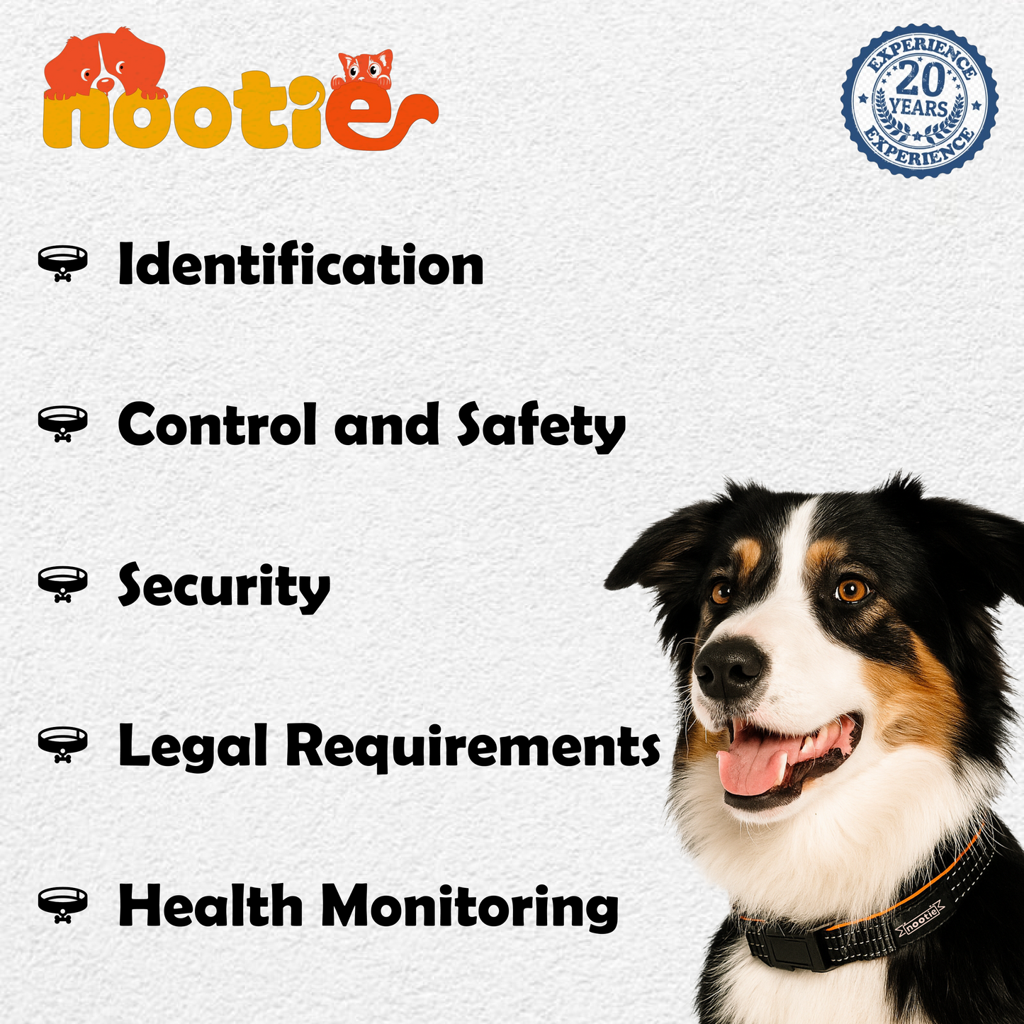 Nootie Plush Padded Collar – Grey with Blue Detailing | Adjustable, Durable & Comfortable for All Breeds (Copy)