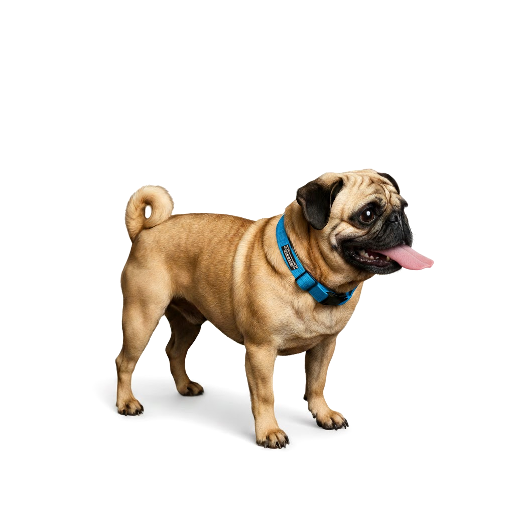 Nootie Plush Padded Collar – Grey with Blue Detailing | Adjustable, Durable & Comfortable for All Breeds (Copy)