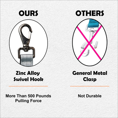 Nootie Plush Padded Leash Grey Color with Blue Detailing