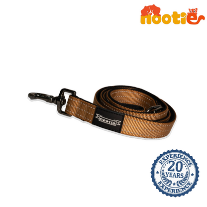 Nootie Plush Padded Leash Brown Color Detailing