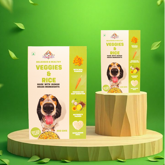 Nootie Navratri Special Freshly Wholesome Wet Dog Food | Buy 1 Get 1 (300g + 100g) | All Natural, Vegetarian Meal with Rice & Veggies | Gluten Free, Ready-To-Eat Veg Pulao, Adult Dogs