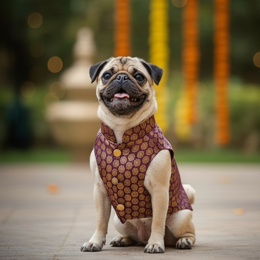 Nootie Festive Sherwani for Pets- Purple