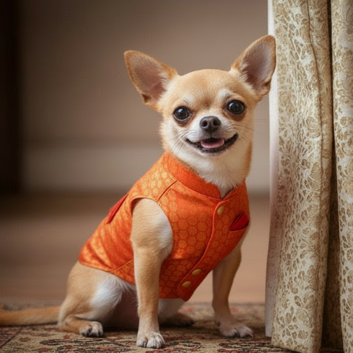 Nootie Festive Sherwani for Dogs – Red | Stylish Outfit for Weddings & Festivals