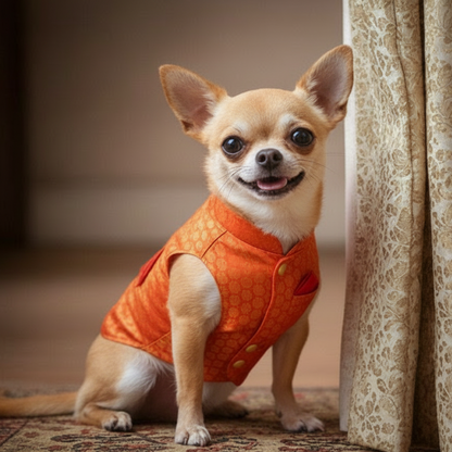 Nootie Festive Sherwani for Dogs – Red | Stylish Outfit for Weddings & Festivals