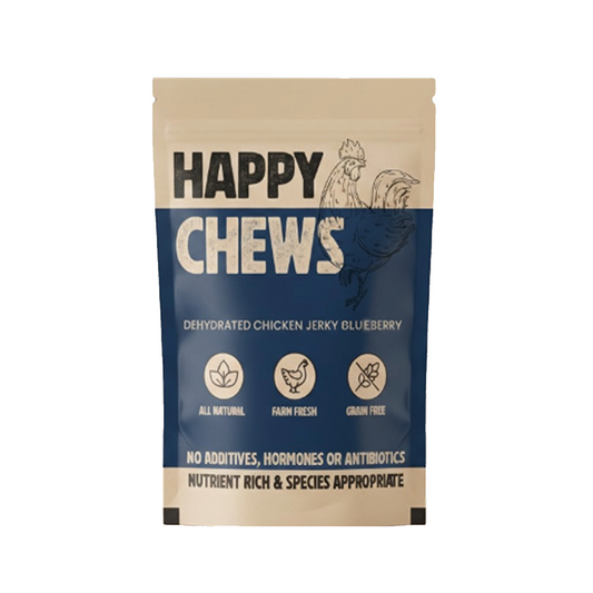 Nootie Happy Chews – Dehydrated Chicken Jerky Blueberry Dog Treats (80g) | All-Natural, Grain-Free Protein Snack