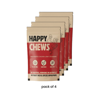 Nootie Happy Chews – Dehydrated Chicken Jerky Cranberry Dog Treats (80g) | All-Natural, Grain-Free Protein Snack