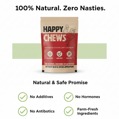 Nootie Happy Chews – Dehydrated Chicken Jerky Cranberry Dog Treats (80g) | All-Natural, Grain-Free Protein Snack