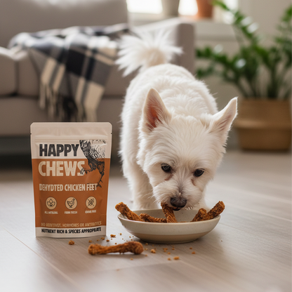 Nootie Happy Chews – Dehydrated Chicken Feet Dog Treats (80g) | Natural, Protein-Rich Chew for Joint & Dental Health