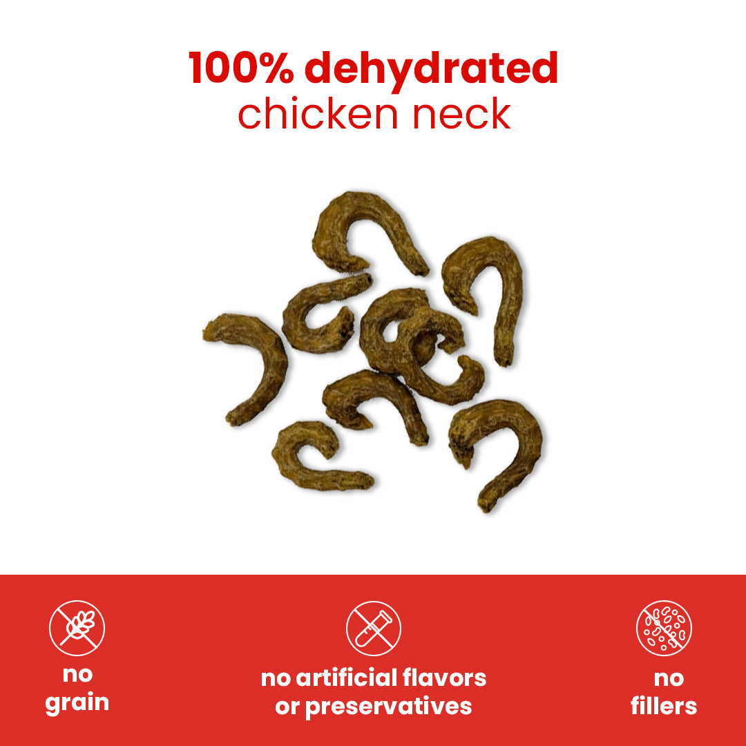 Nootie Happy Chews – Dehydrated Chicken Neck Dog Treats (80g) | All-Natural, High-Protein, Crunchy Snack