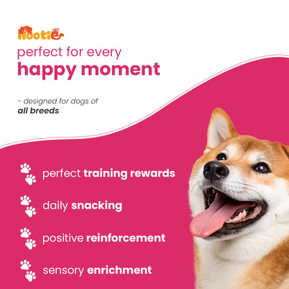 Nootie Happy Chews – Dehydrated Chicken Jerky Strawberry Dog Treats (50g) | All-Natural, Grain-Free Protein Snack