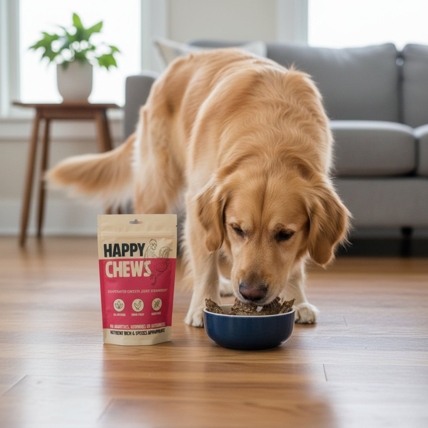 Nootie Happy Chews – Dehydrated Chicken Jerky Strawberry Dog Treats (50g) | All-Natural, Grain-Free Protein Snack