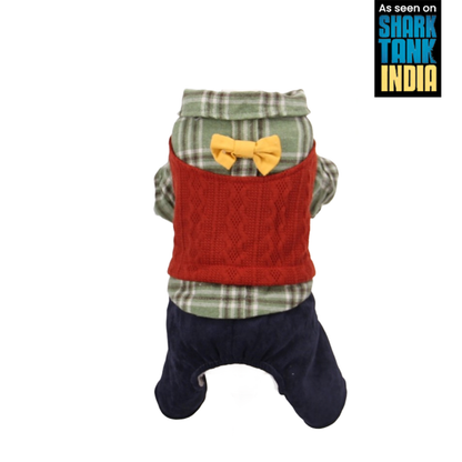 Nootie Winter Double Layer Jumpsuit for Dogs | Warm, Lightweight | Easy Wear Button Design