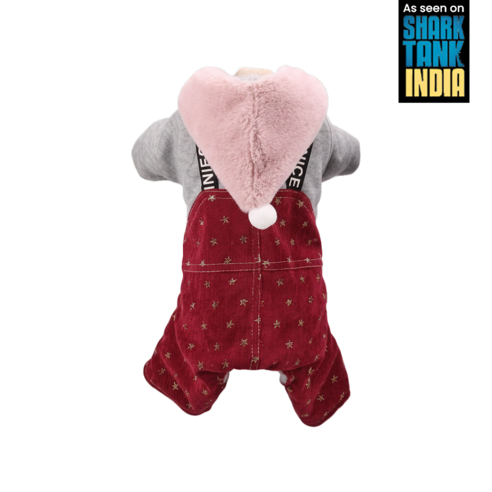Nootie Winter Double Layer Jumpsuit with Hoodie for Dogs | Warm, Soft & Lightweight