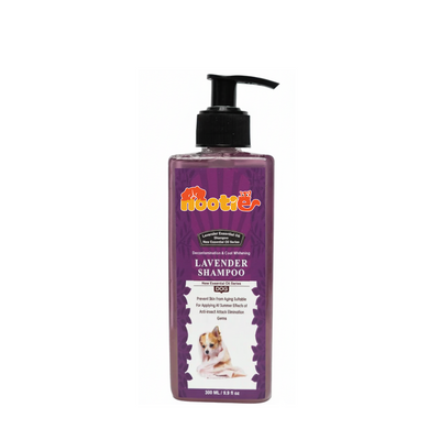 Nootie Coat Whitening Lavender Oil Shampoo for Dogs (300 ml) | Brightening, Anti-Itch & Soothing Essential Oil Formula