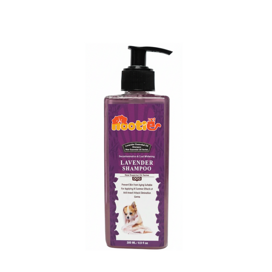 Nootie Coat Whitening Lavender Oil Shampoo for Dogs (300 ml) | Brightening, Anti-Itch & Soothing Essential Oil Formula