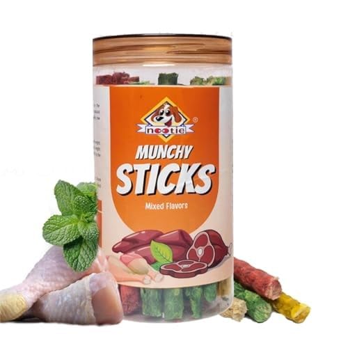 Nootie Munchy Mix Sticks 500gm for All Stages Dogs, Perfect for Traning & Treating l Long Lasting Chew