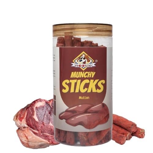 Nootie Munchy Mutton Sticks 500gm for All Stages Dogs, Perfect for Traning & Treating l Long Lasting Chew