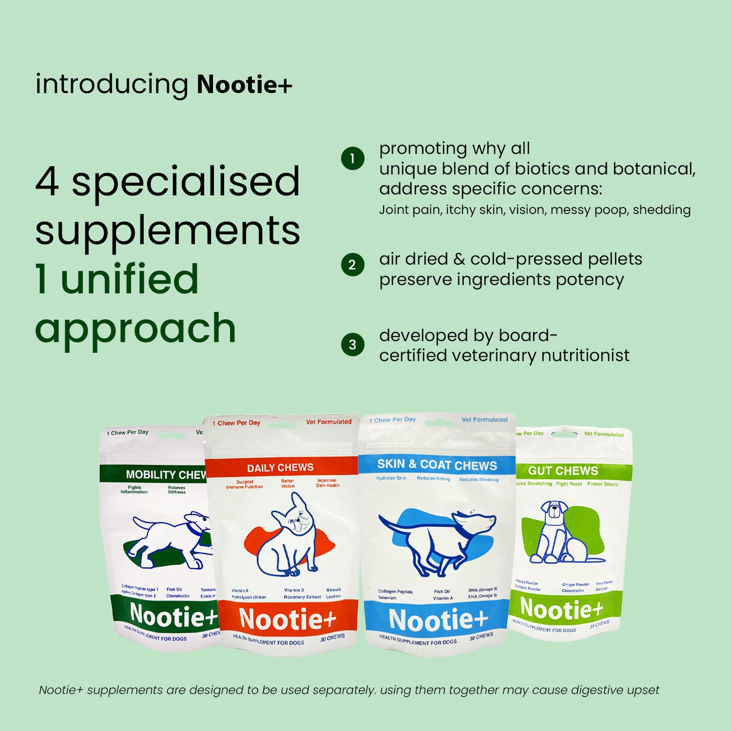 Nootie+ Mobility Chews for Dogs | Joint Support, Pain Relief & Anti-Inflammation (30 Chews)