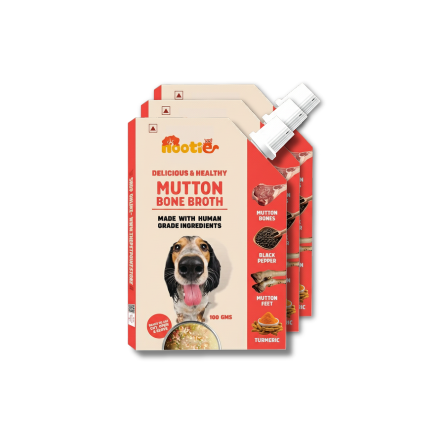 Nootie Natural Mutton Broth for Dogs & Cats – 100ml - Nutrient-Rich, Hydrating Meal Topper (Pack of 3)
