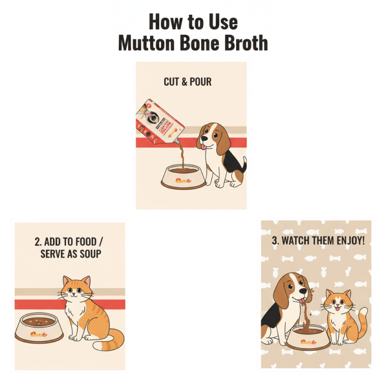 Nootie Natural Mutton Broth for Dogs & Cats – Nutrient-Rich, Hydrating Meal Topper (100ml)