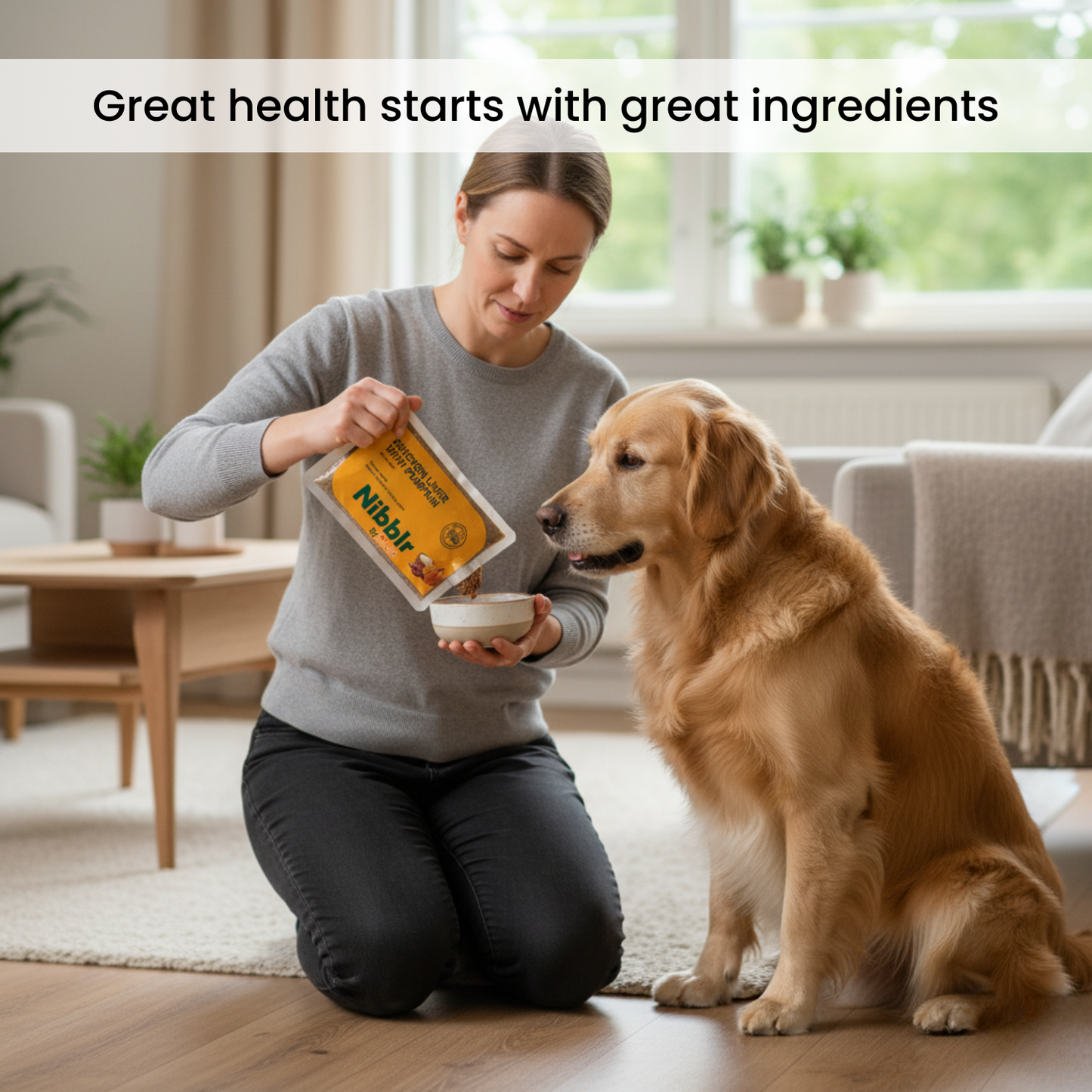 Nibblr Chicken Liver and Pumpkin Dog Food – 300g | Human-Grade, Freshly Cooked, Balanced Nutrition