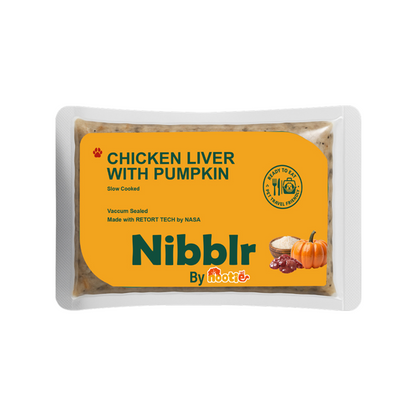 Nibblr Chicken Liver and Pumpkin Dog Food – 300g | Human-Grade, Freshly Cooked, Balanced Nutrition