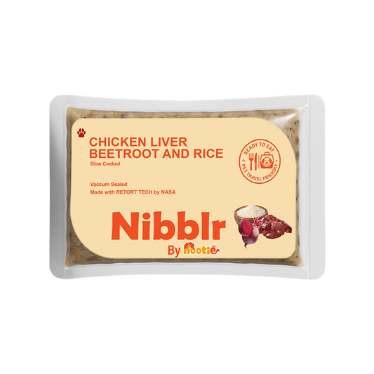 Nibblr Chicken Liver, Beetroot & Rice Fresh Dog Food – 300g | Human-Grade, Gently Cooked, Nutrient-Rich Meal
