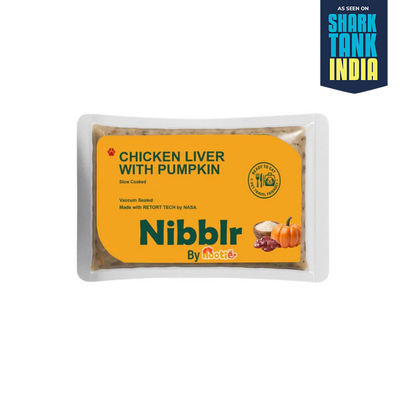 Nibblr Chicken Liver and Pumpkin Dog Food – 300g | Human-Grade, Freshly Cooked, Balanced Nutrition