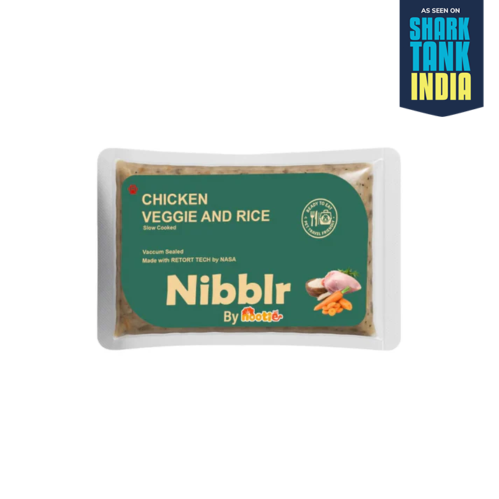Nibblr Chicken Veggie & Rice Dog Food  – 300g