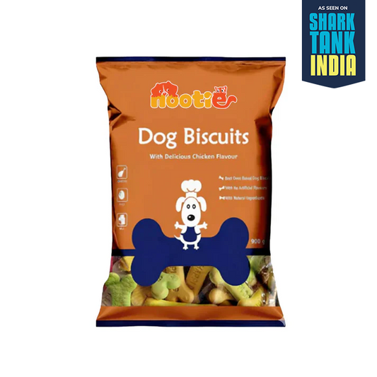 Nootie Chicken Biscuits for Adult Dogs – Assorted Flavours (900 g) | High-Protein, Crunchy & Nutrient-Rich Treats