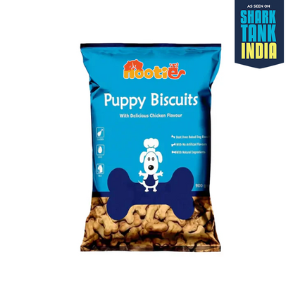 Nootie Chicken Biscuits with Peanut Butter Flavour for Puppies (900g) | High-Protein, Crunchy Growth Snack