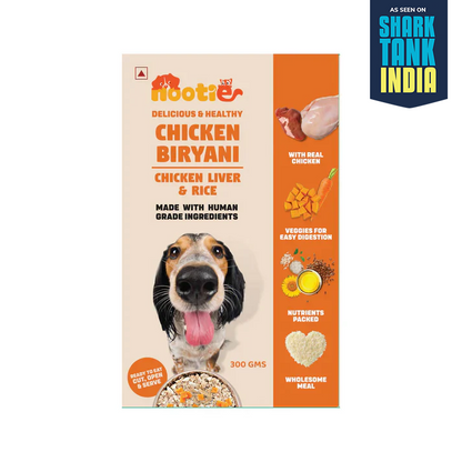 Nootie Chicken & Liver Dog Meal (300g) – Human-Grade, Balanced Wet Food for Puppies & Adults